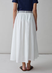 Long skirt with ethnic belt