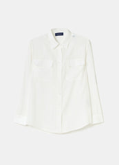 Contemporary relaxed-fit shirt in satin