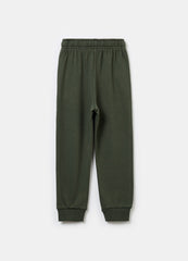 Fleece joggers with pockets and drawstring