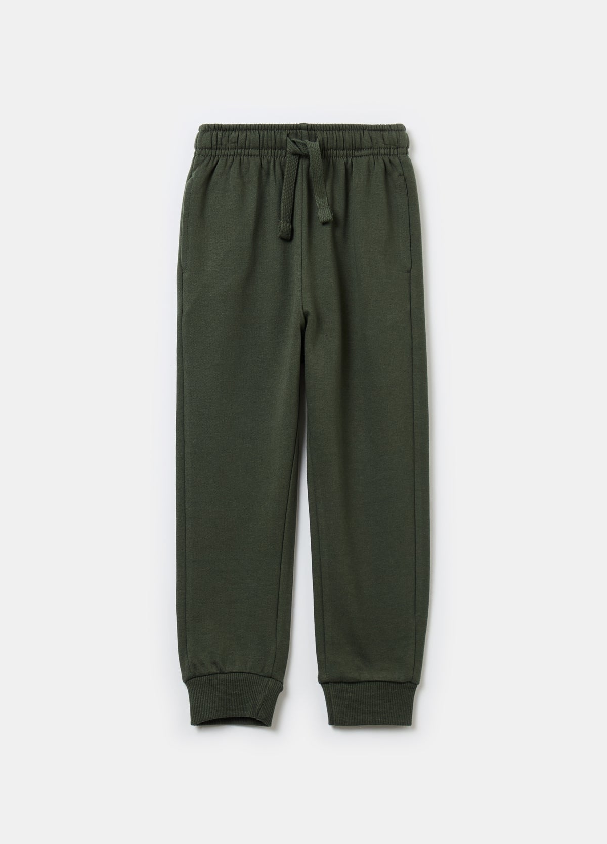 Fleece joggers with pockets and drawstring