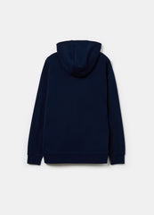 Solid colour full-zip sweatshirt with hood