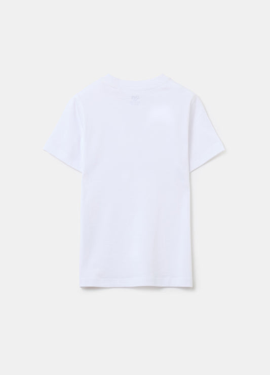 Solid colour T-shirt in organic cotton