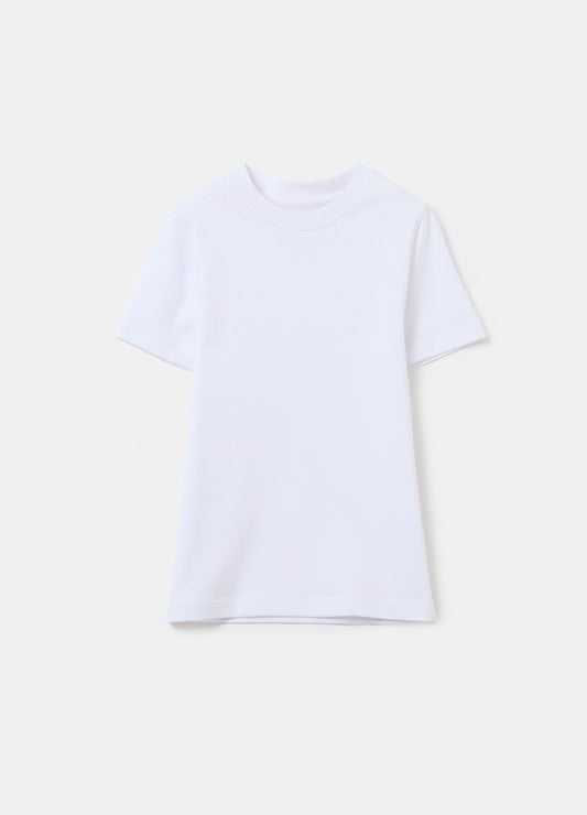 Solid colour T-shirt in organic cotton