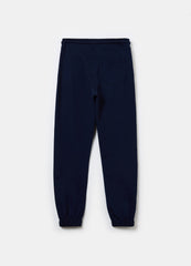 Solid colour fleece joggers with drawstring