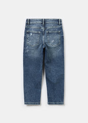 Five-pocket jeans with abrasions