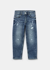 Five-pocket jeans with abrasions