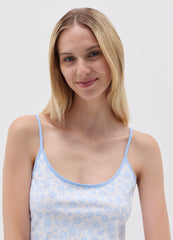 Pyjama top with small flowers print