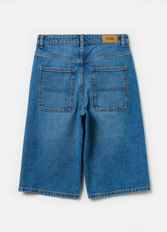 Denim Bermuda shorts with five pockets