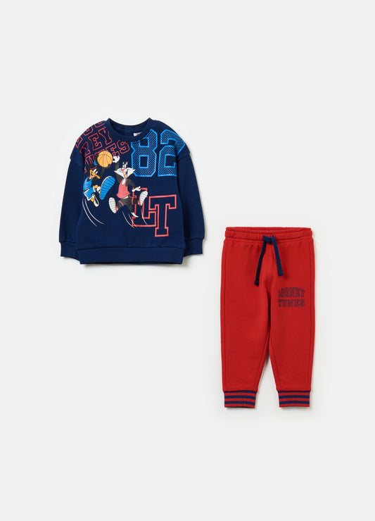 Jogging set with Daffy Duck and Sylvester the Cat print