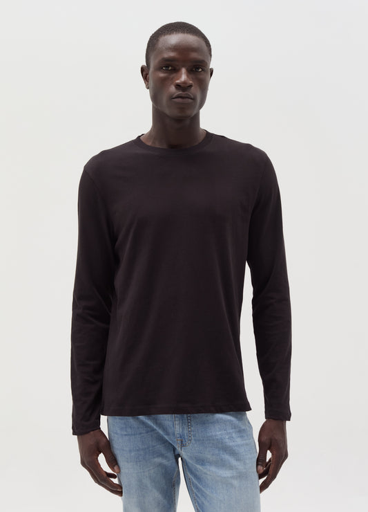 Long-sleeved T-shirt with round neck