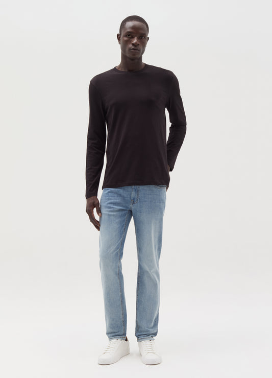 Long-sleeved T-shirt with round neck