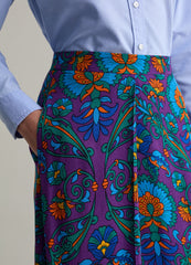 Midi skirt in viscose with print