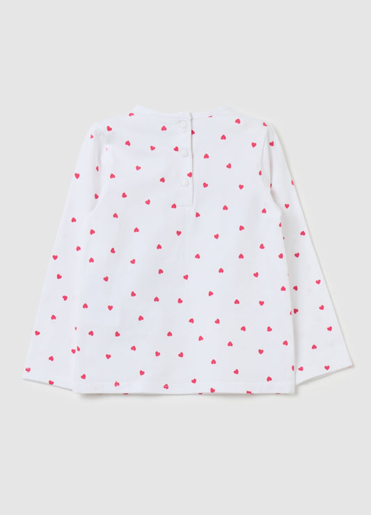 Long-sleeved T-shirt with Minnie and Mickey Mouse print