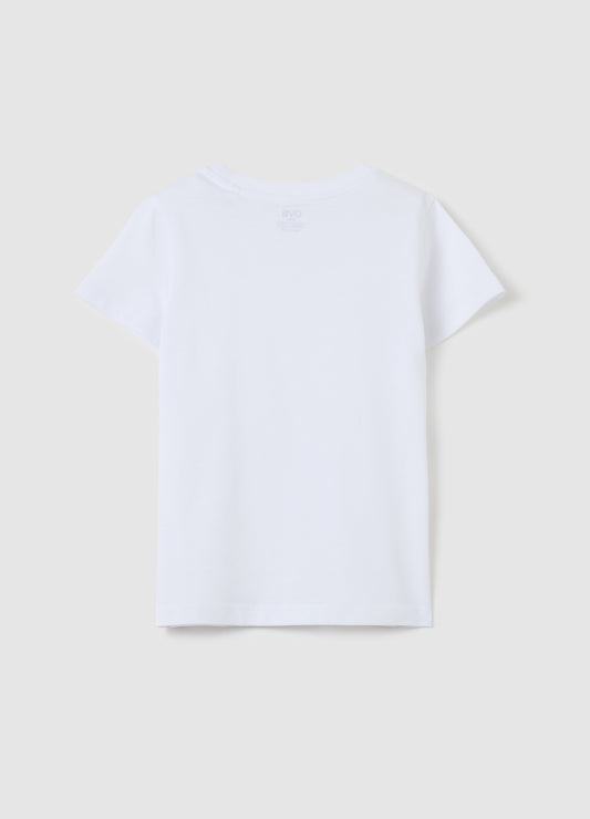 Organic cotton T-shirt with round neck