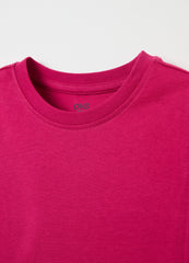 Organic cotton T-shirt with round neck