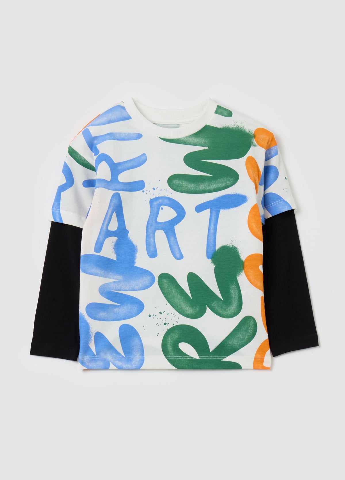 Long-sleeved, printed T-shirt