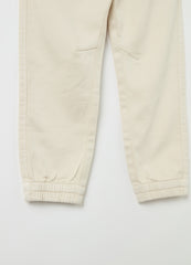 Stretch cotton joggers with drawstring