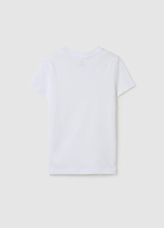 Solid colour T-shirt in organic cotton