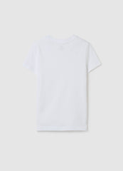 Solid colour T-shirt in organic cotton