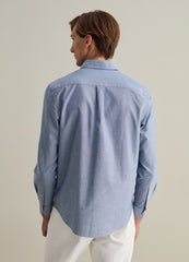 Oxford cotton shirt with button-down collar