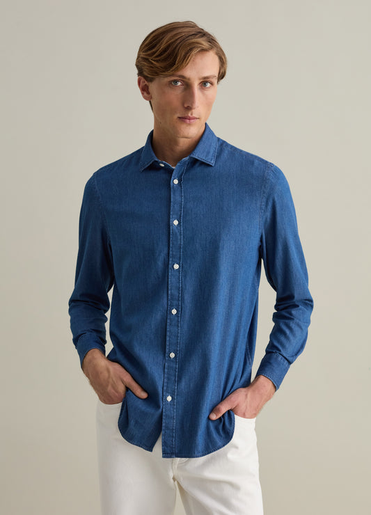 Regular-fit shirt in denim