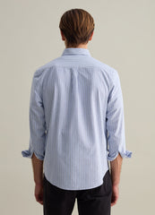 Regular-fit shirt in striped Oxford cotton