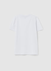 Solid colour T-shirt in organic cotton