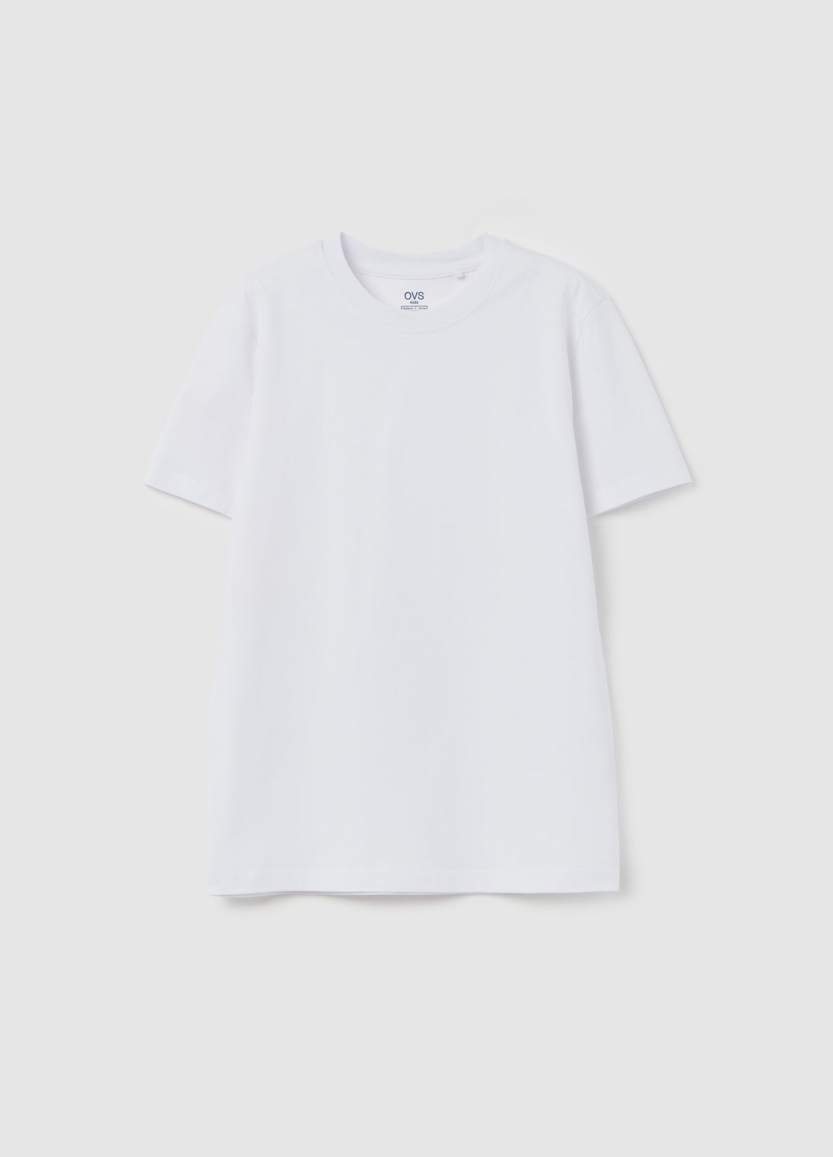 Solid colour T-shirt in organic cotton