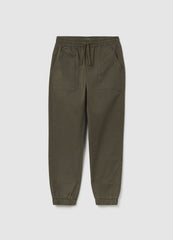 Twill joggers with drawstring