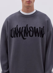 Pullover with jacquard lettering