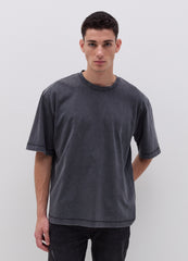 Cotton T-shirt with round neck