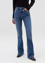 Flare-fit jeans with five pockets