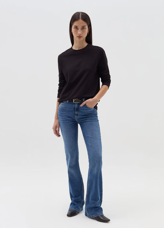 Flare-fit jeans with five pockets