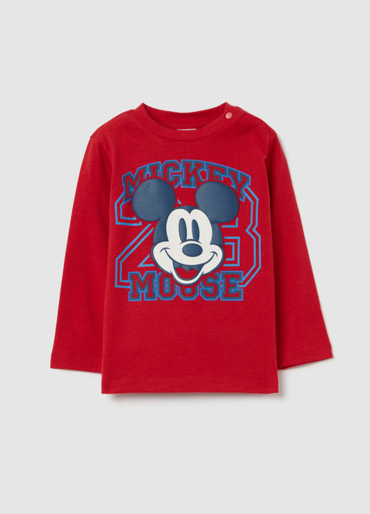 Organic cotton T-shirt with Mickey Mouse print