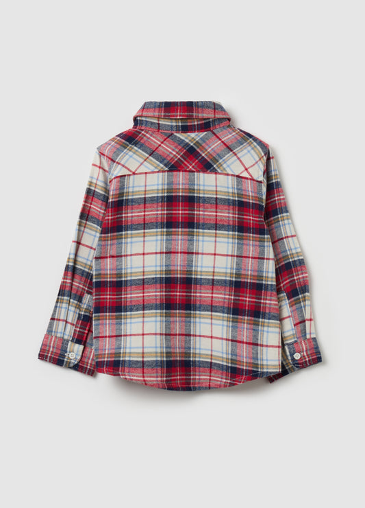 Flannel shirt with check pattern