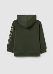 Sweatshirt with hood and ''N. YORK CITY” print