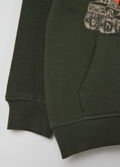 Sweatshirt with hood and ''N. YORK CITY” print