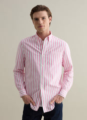 STRIPED BUTTON-DOWN SHIRT WITH POCKET