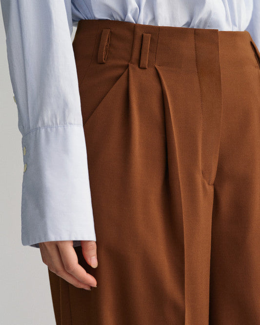 High-Waisted Wide Leg Pleated Pants