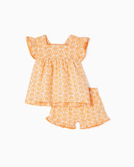 Cotton Dress + Shorts for Baby Girls 'You&Me'