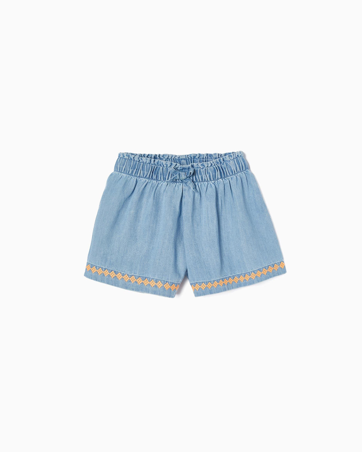 Denim Paperbag Shorts for Girls