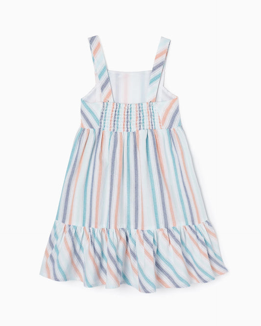 Striped Cotton Dress for Girls 'You&Me'