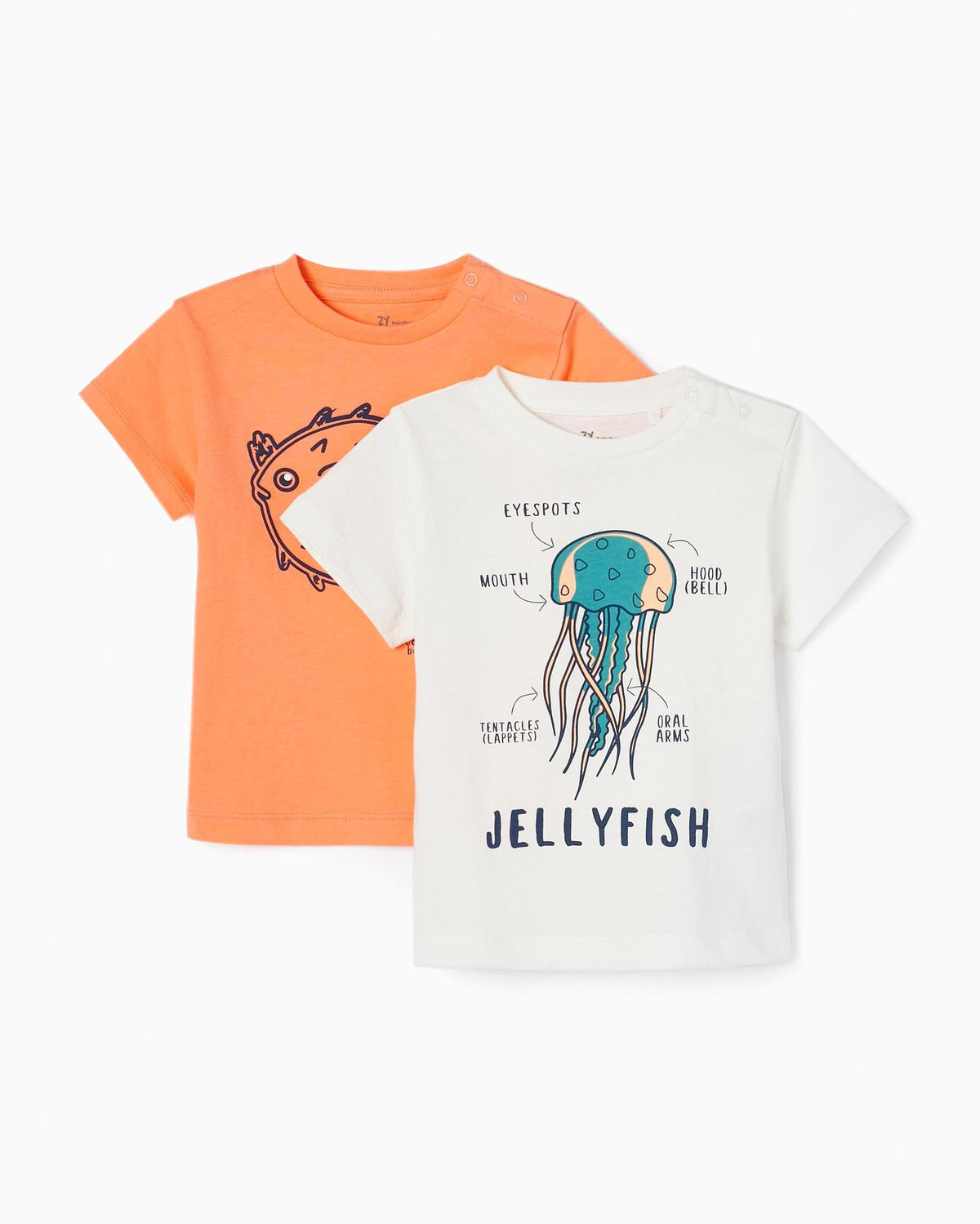 Pack 2 Cotton T-shirts for Baby Boys 'Fishes'