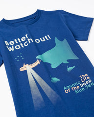 Pack 2 Cotton T-shirts for Boys 'Sea Creatures'