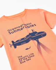 Pack 2 Cotton T-shirts for Boys 'Underwater'