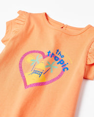 Cotton T-shirt for Baby Girls 'The Tropic'