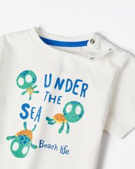 Cotton T-shirt + Shorts for Baby Boys 'Turtle'