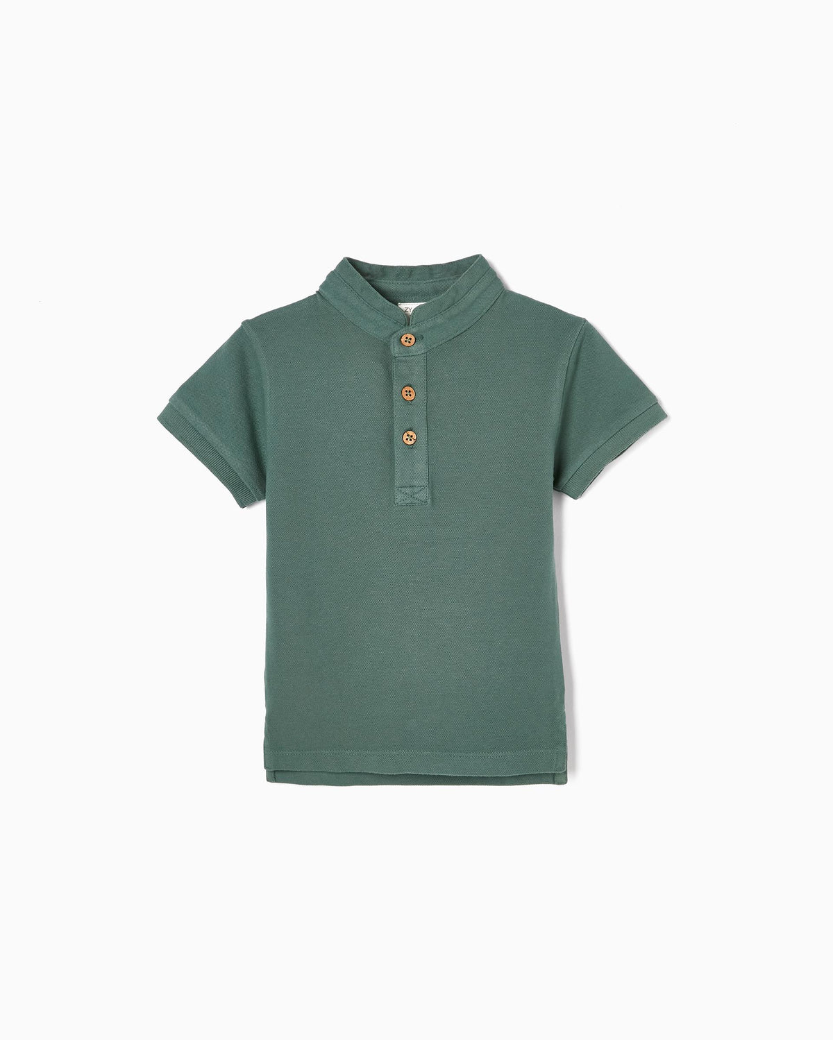 Cotton Polo-Shirt with Mao Collar for Baby Boys 'You&Me'