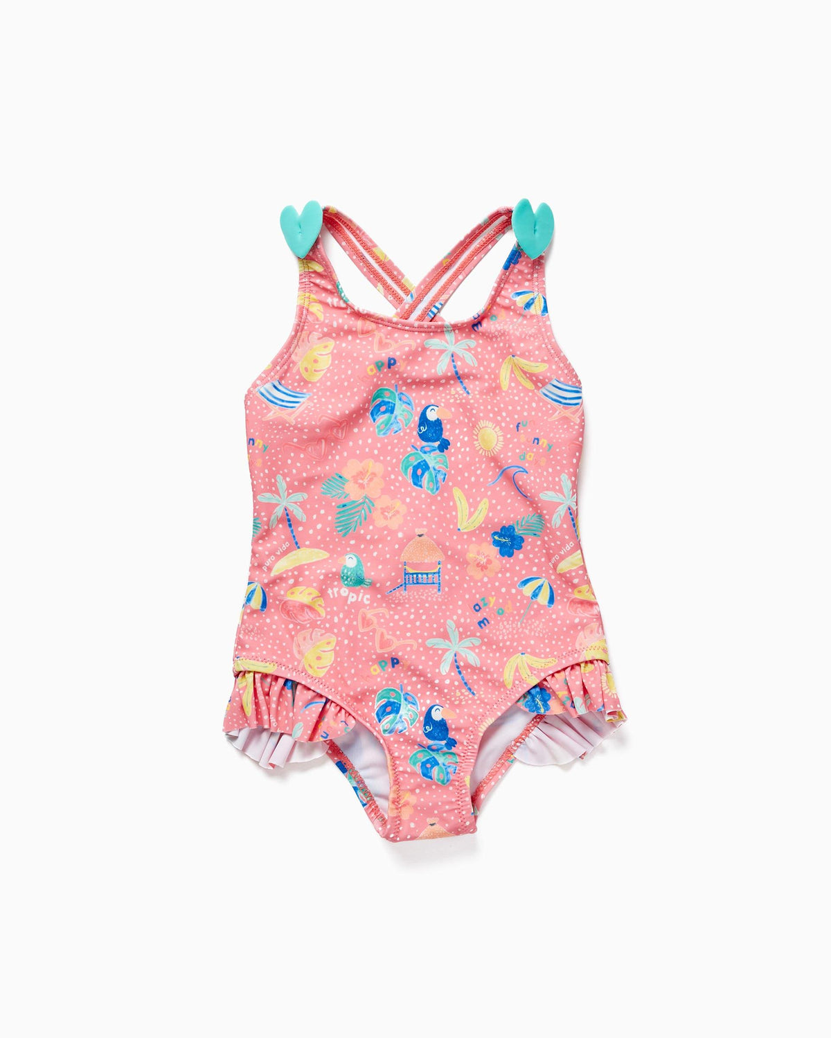 Swimsuit with UV 80 Protection for Baby Girls 'Tropical'