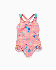 Swimsuit with UV 80 Protection for Baby Girls 'Tropical'